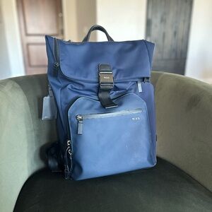 Tumi Osborn Roll Top Backpack in Navy